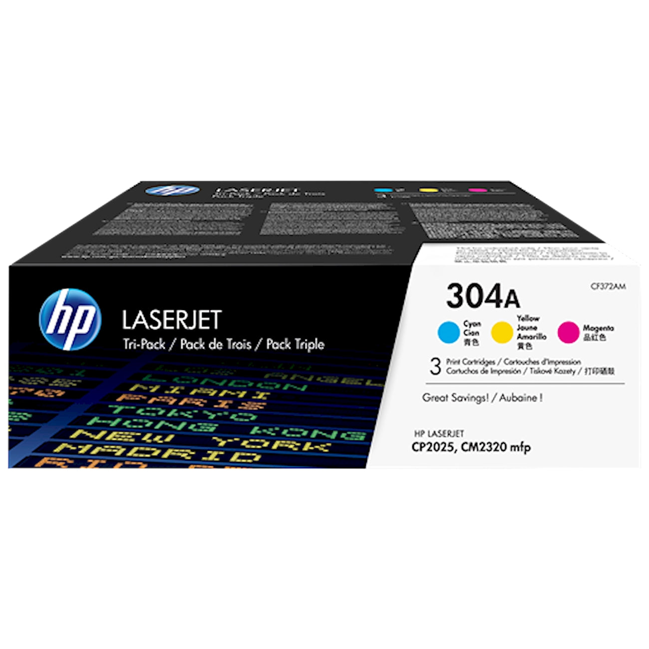 Toner HP CF372AM 304A CC531A - Originale - Ciano da 2.800 pagine per LaserJet Pro 300, 400, M451, M475, M351, M375, M476