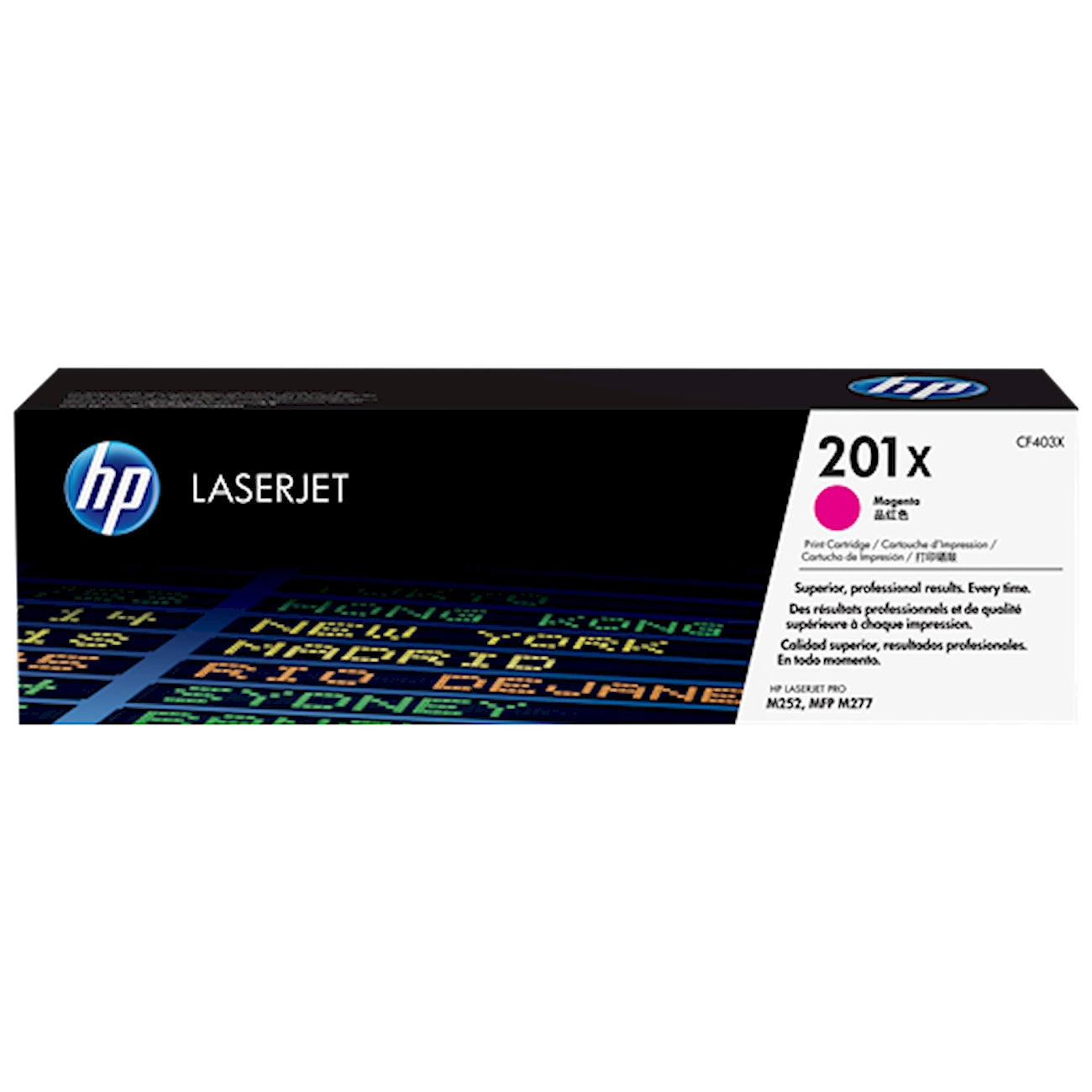 Toner HP CF403X 201X  - Originale - Magenta da 2.300 pagine per Color LaserJet Pro M252, MFP M274, M277