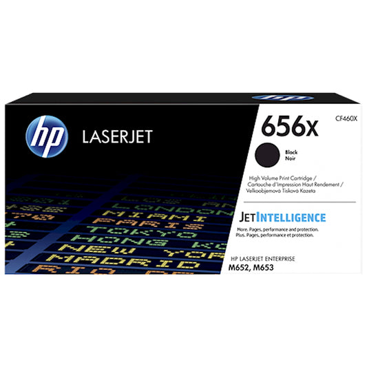 Toner HP CF460X 656X  - Originale - Nero da 27.000 pagine per Color LaserJet Enterprise M652, M653, MFP M681, MFP M682