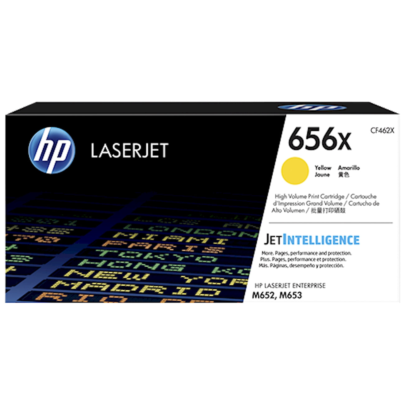 Toner HP CF462X 656X  - Originale - Giallo da 22.000 pagine per Color LaserJet Enterprise M652, M653, MFP M681, MFP M682