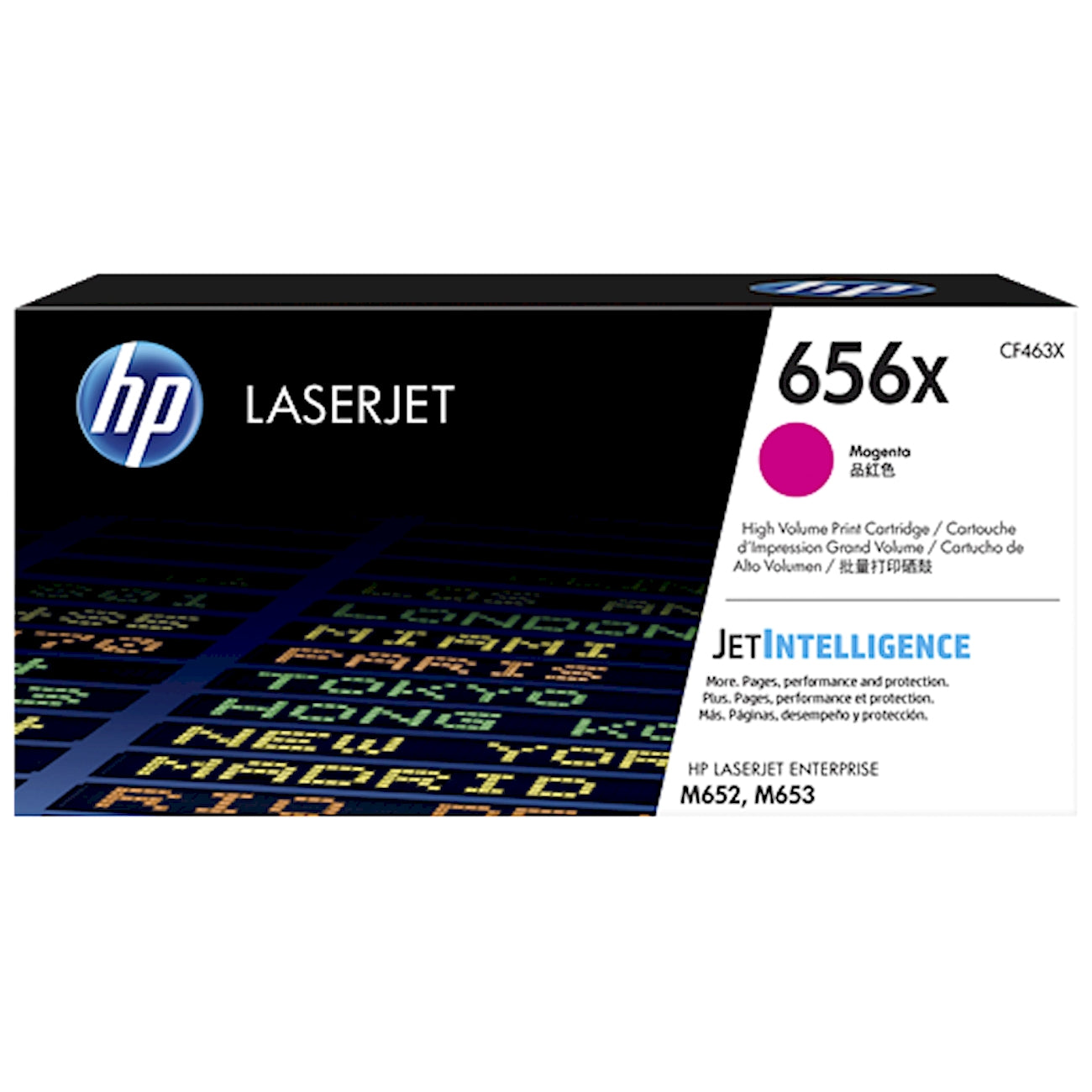 Toner HP CF463X 656X  - Originale - Magenta da 22.000 pagine per Color LaserJet Enterprise M652, M653, MFP M681, MFP M682