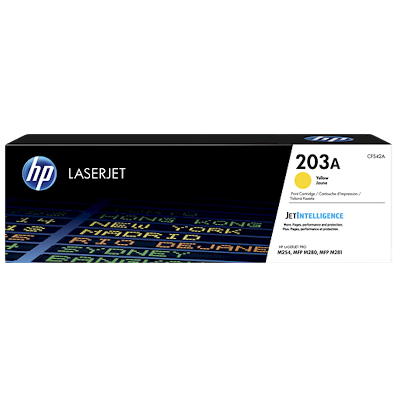 Toner HP CF542A 203A  - Originale - Giallo da 1.300 pagine per Color LaserJet Pro M254, MFP M280, MFP M281