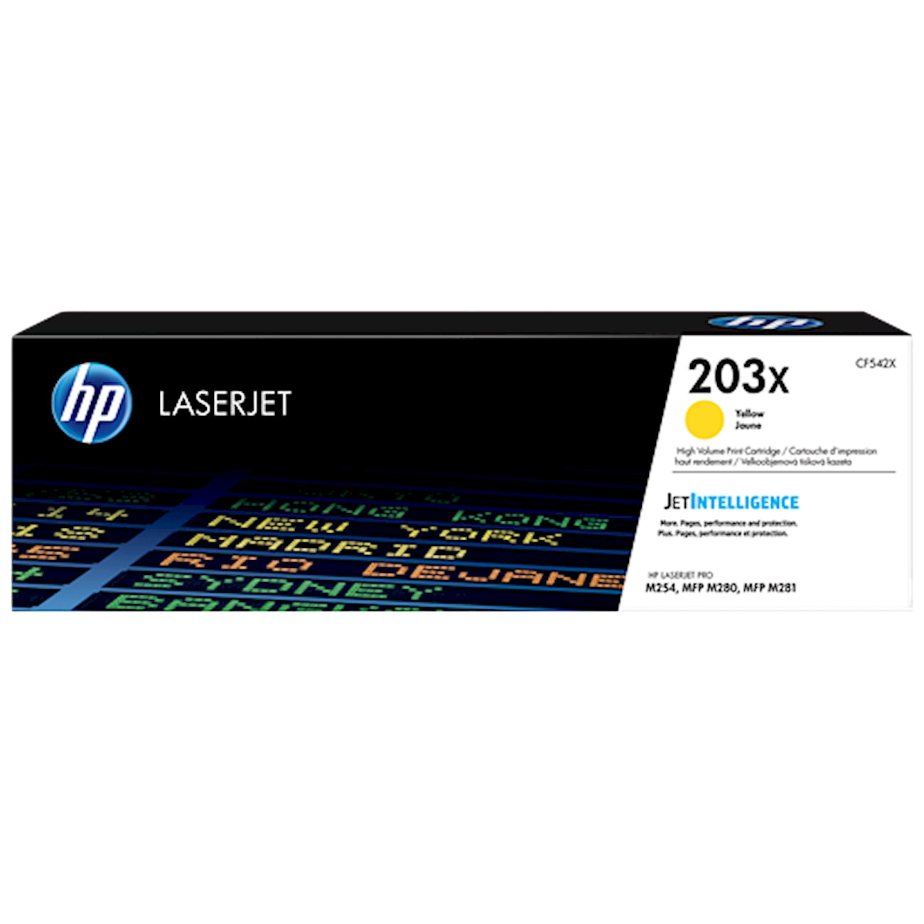 Toner HP CF542X 203X  - Originale - Giallo da 2.500 pagine per Color LaserJet Pro M254, MFP M280, MFP M281
