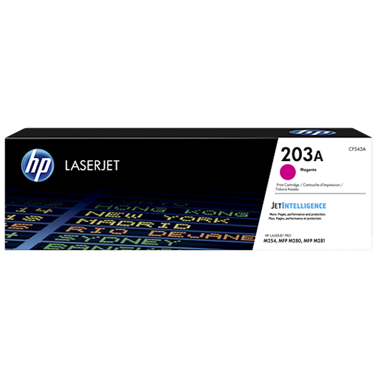 Toner HP CF543A 203A  - Originale - Magenta da 1.300 pagine per Color LaserJet Pro M254, MFP M280, MFP M281