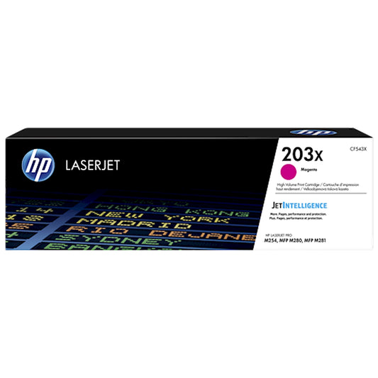 Toner HP CF543X 203X  - Originale - Magenta da 2.500 pagine per Color LaserJet Pro M254, MFP M280, MFP M281