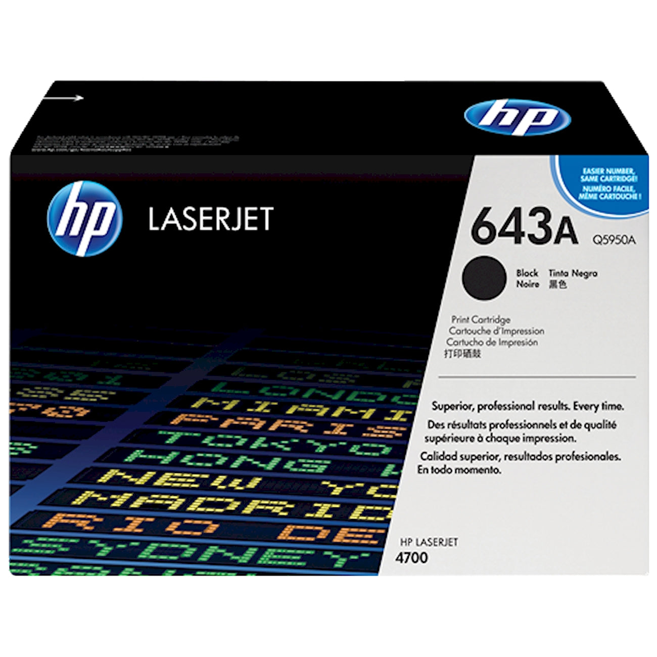 Toner HP Q5950A 643A  - Originale - Nero da 11.000 pagine per Color LaserJet 4700, 4730