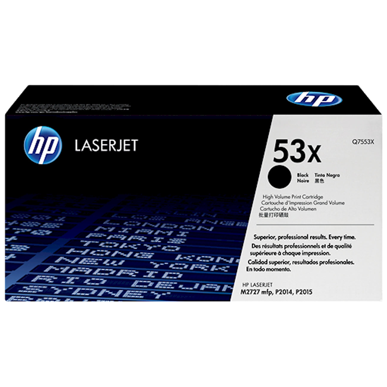 Toner HP Q7553X 53X  - Originale - Nero da 7.000 pagine per LaserJet P2014, P2015, M2727
