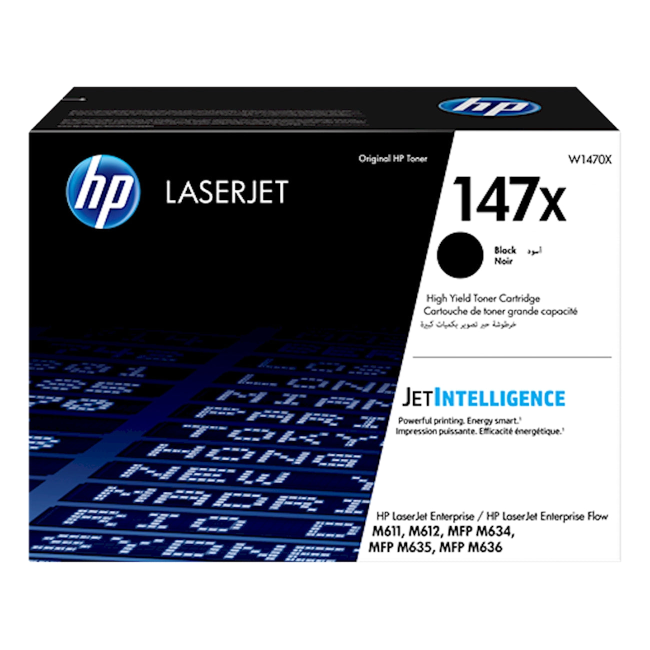 Toner HP W1470X 147X  - Originale - Nero da 25.200 pagine per LaserJet Enterprise M610, M611, M612, MFP M634, MFP M635, MFP M636