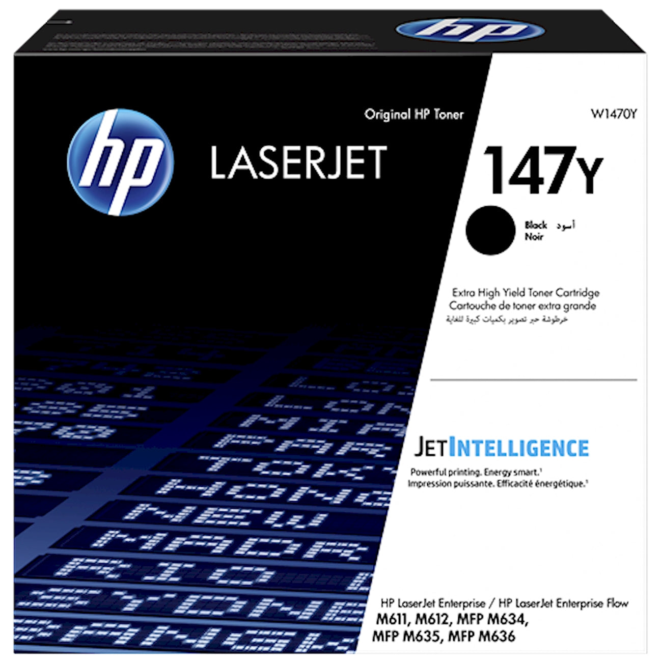 Toner HP W1470Y 147Y  - Originale - Nero da 42.000 pagine per LaserJet Enterprise M610, M611, M612, MFP M634, MFP M635, MFP M636