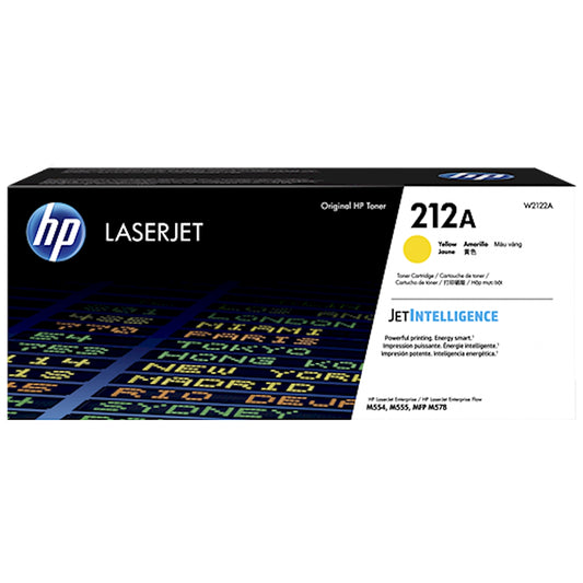 Toner HP W2122A 212A  - Originale - Giallo da 4.500 pagine per Color LaserJet Pro M155, MFP M182, M183