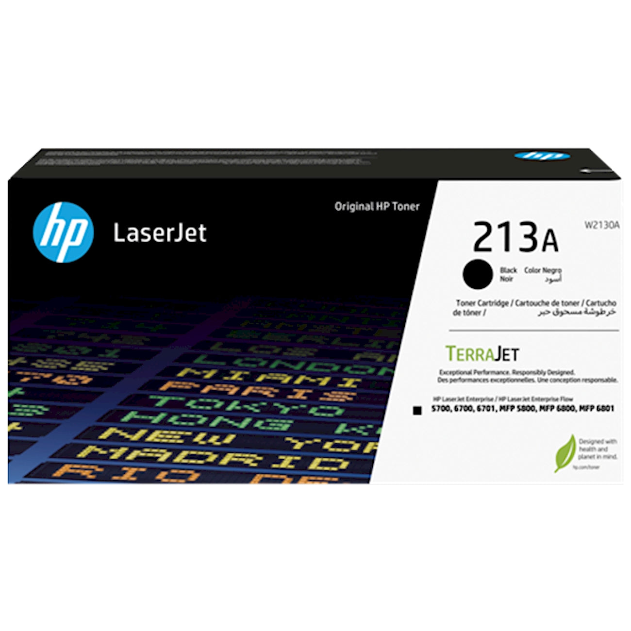 Toner HP W2130A 213A  - Originale - Nero da 3.500 pagine per Color LaserJet Pro M155, MFP M182, M183