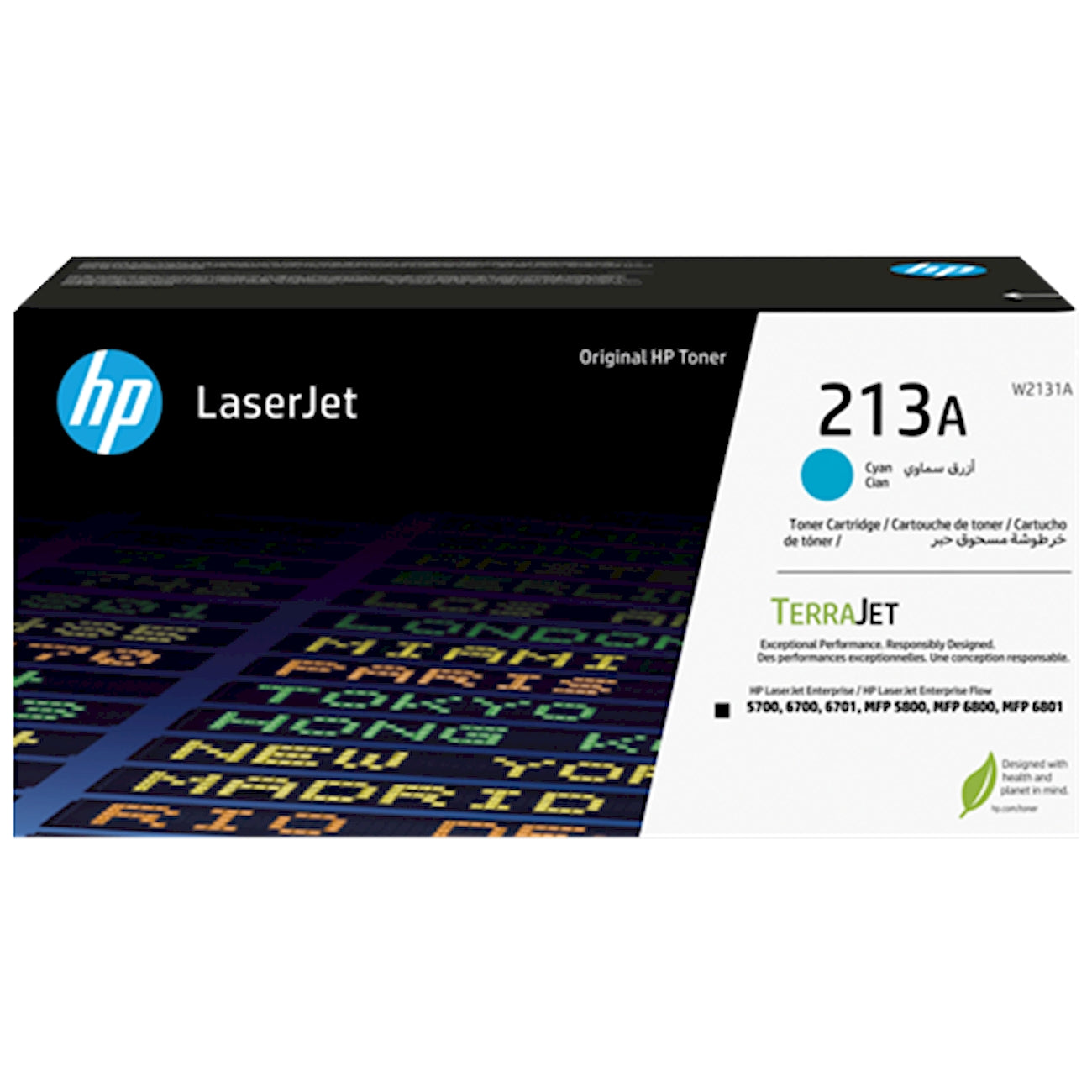 Toner HP W2131A 213A  - Originale - Ciano da 3.000 pagine per Color LaserJet Pro M155, MFP M182, M183