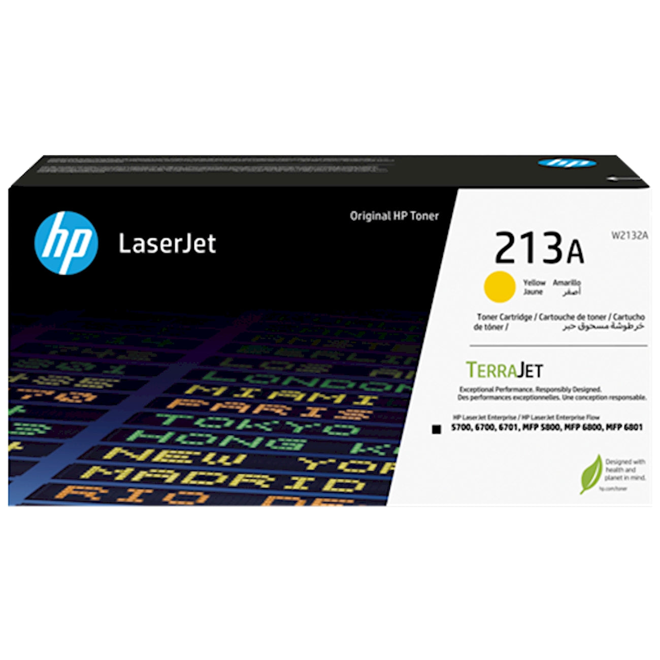 Toner HP W2132A 213A  - Originale - Giallo da 3.000 pagine per Color LaserJet Pro M155, MFP M182, M183