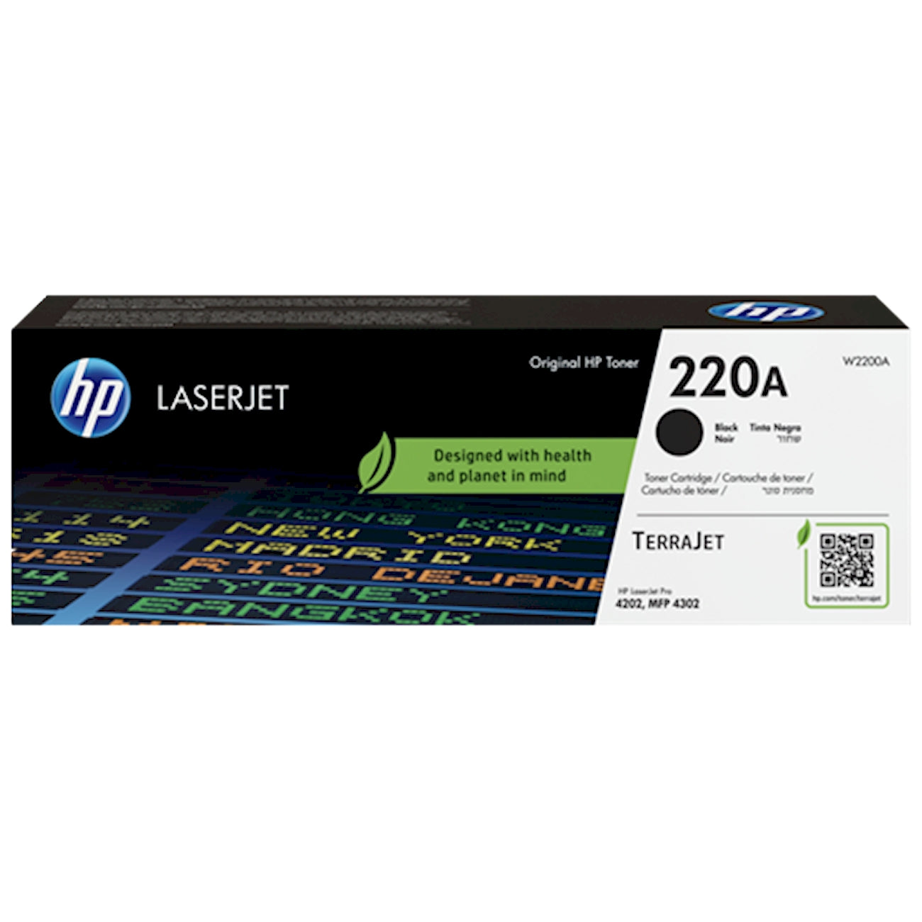 Toner HP W2200A 220A  - Originale - Nero da 2.000 pagine per Color LaserJet Pro 4201, 4202, 4203,  MFP 4301, 4302, 4303