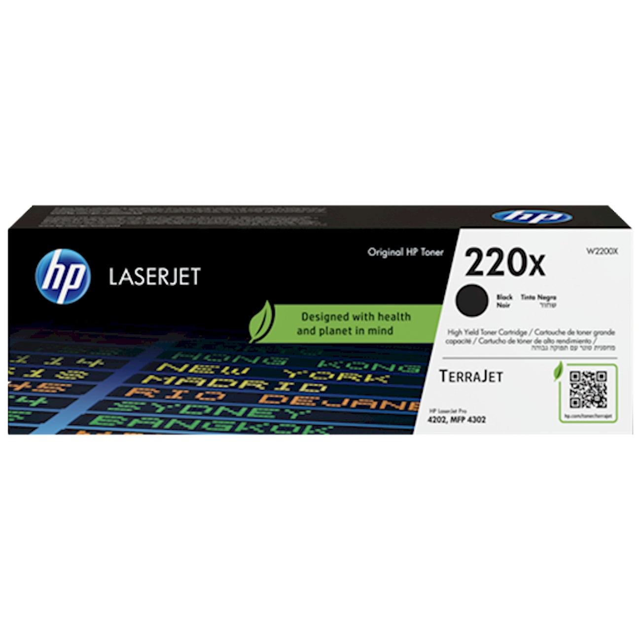 Toner HP W2200X 220X  - Originale - Nero da 7.500 pagine per Color LaserJet Pro 4201, 4202, 4203,  MFP 4301, 4302, 4303