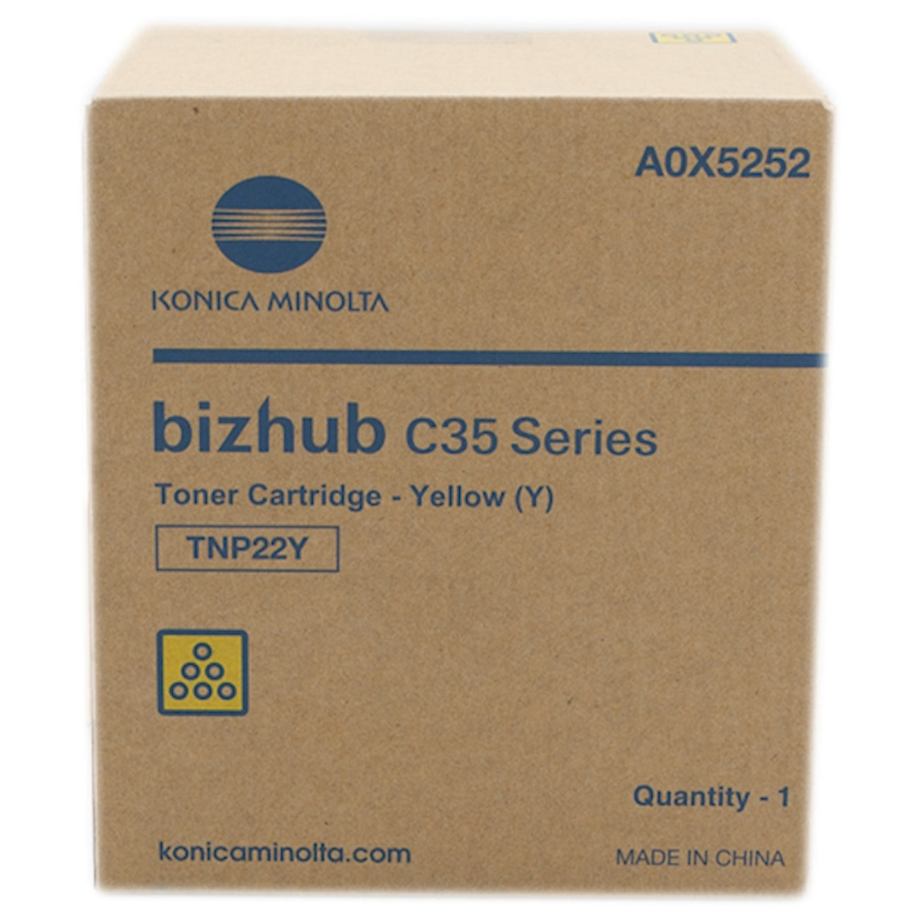 Toner Konica Minolta A0X5252 TNP22Y  - Originale - Giallo da 6.000 pagine per Konica Minolta bizhub C35, C35P