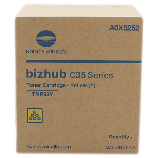 Toner Konica Minolta A0X5252 TNP22Y  - Originale - Giallo da 6.000 pagine per Konica Minolta bizhub C35, C35P