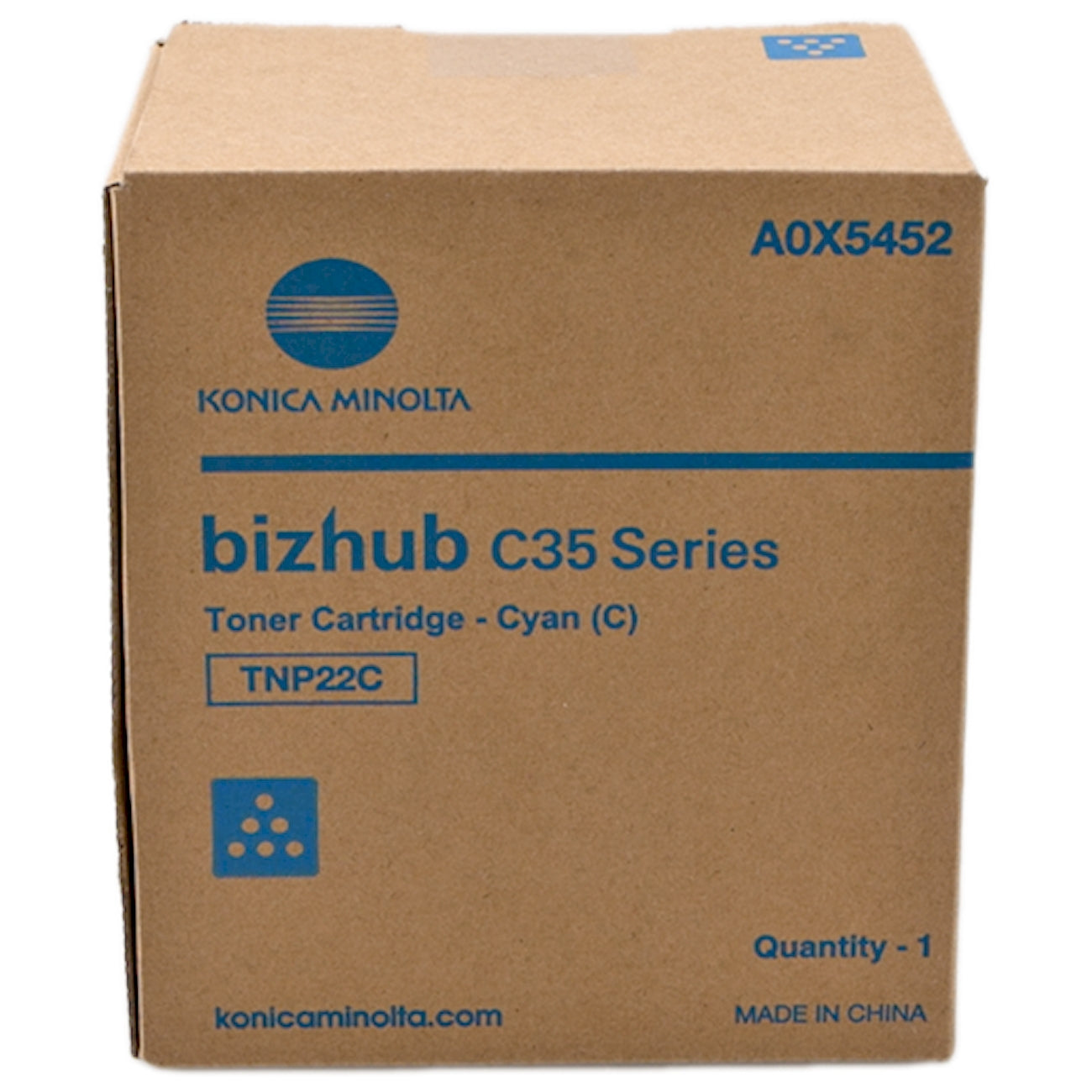 Toner Konica Minolta A0X5452 TNP22C  - Originale - Ciano da 6.000 pagine per Konica Minolta bizhub C35, C35P