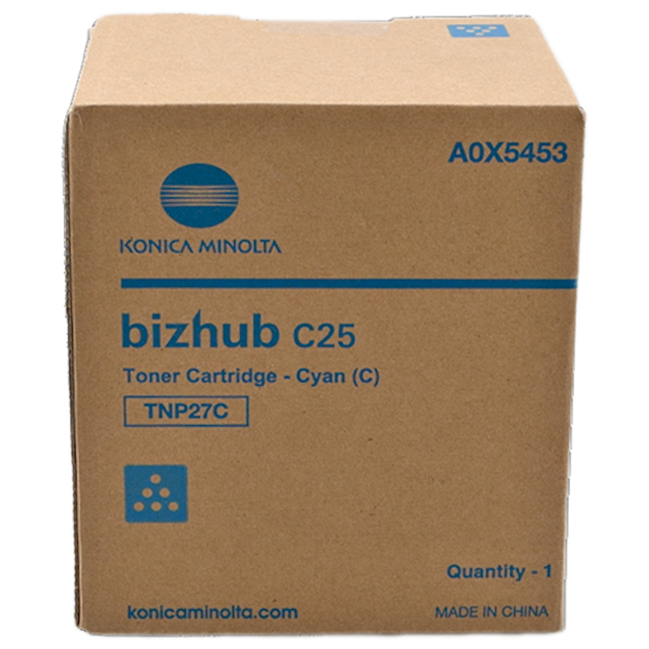 Toner Konica Minolta A0X5453 TNP27c  - Originale - Ciano da 4.500 pagine per Konica Minolta bizhub C25