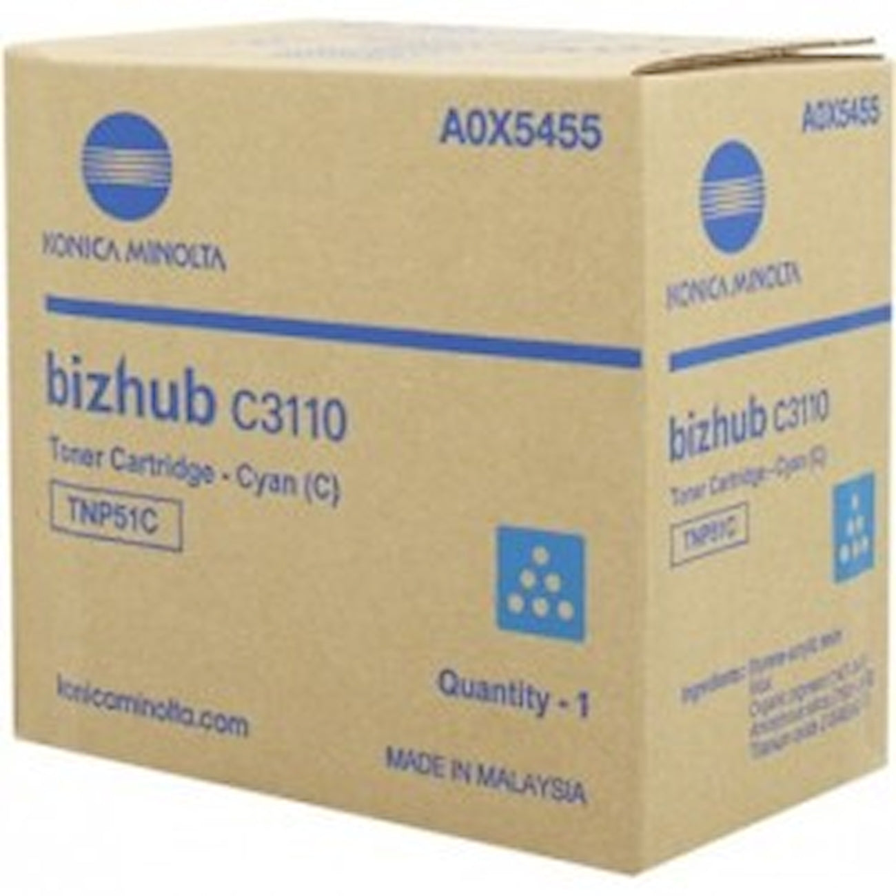 Toner Konica Minolta A0X5455   - Originale - Ciano da  pagine per