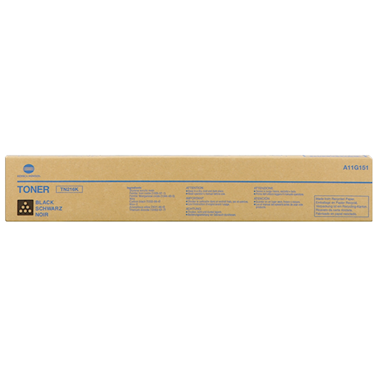 Toner Konica Minolta A11G151 TN216K  - Originale - Nero da 29.000 pagine per