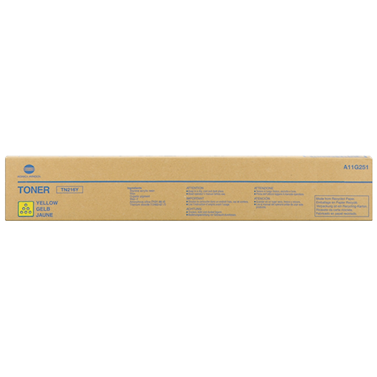 Toner Konica Minolta A11G251 TN216Y  - Originale - Giallo da 26.000 pagine per