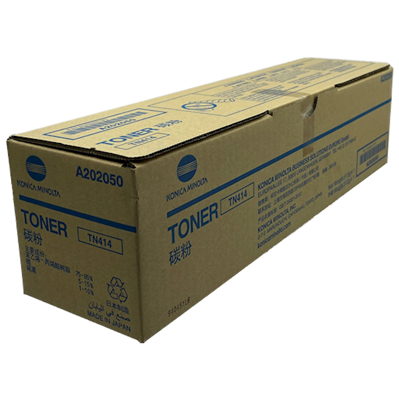 Toner Konica Minolta A202050 TN414  - Originale - Nero da 25.000 pagine per