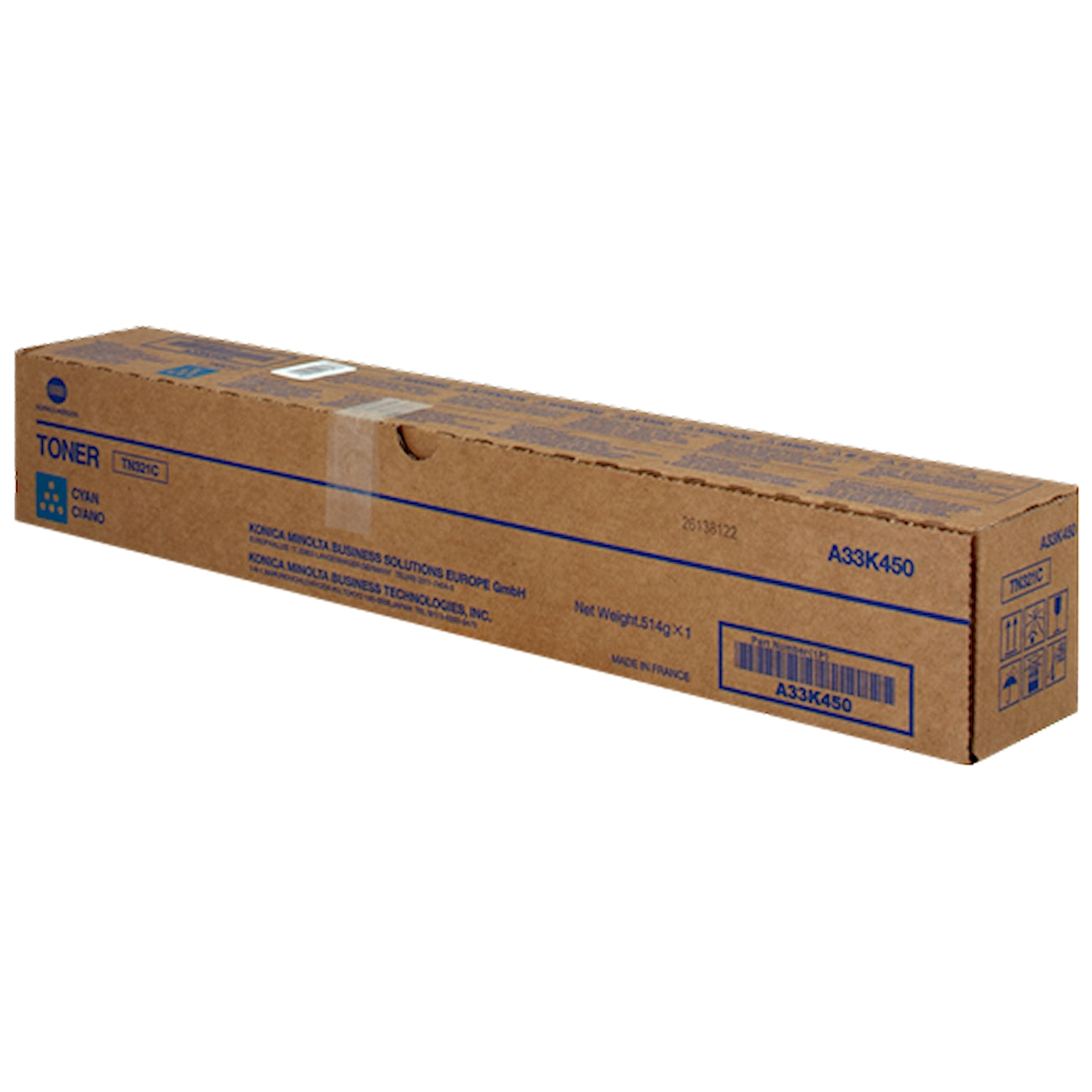 Toner Konica Minolta A33K450 TN321  - Originale - Ciano da 25.000 pagine per Konica Minolta bizhub C224, C284, C364