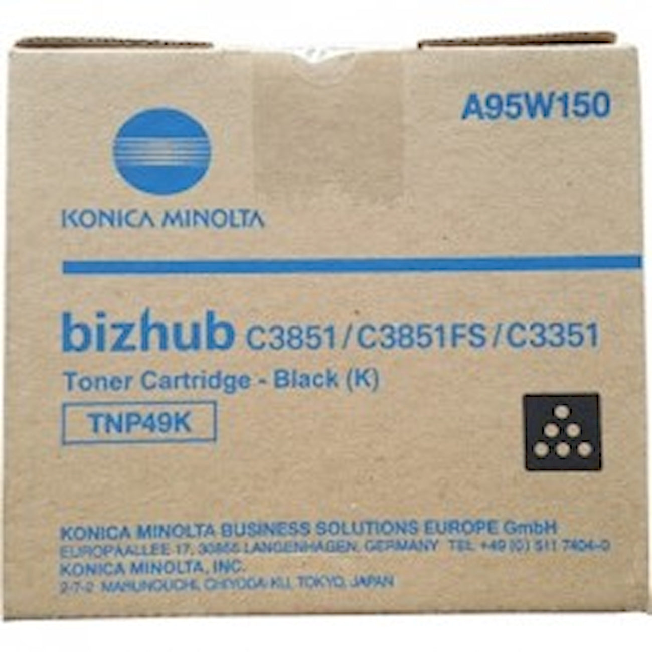 Toner Konica Minolta A95W150 TNP49K  - Originale - Nero da 13.000 pagine per