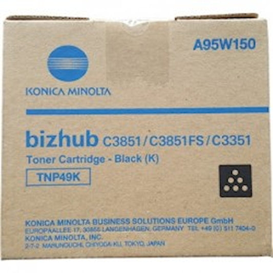 Toner Konica Minolta A95W150 TNP49K  - Originale - Nero da 13.000 pagine per