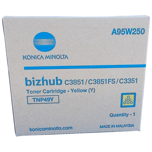 Toner Konica Minolta A95W250 TNP49Y  - Originale - Giallo da 12.000 pagine per