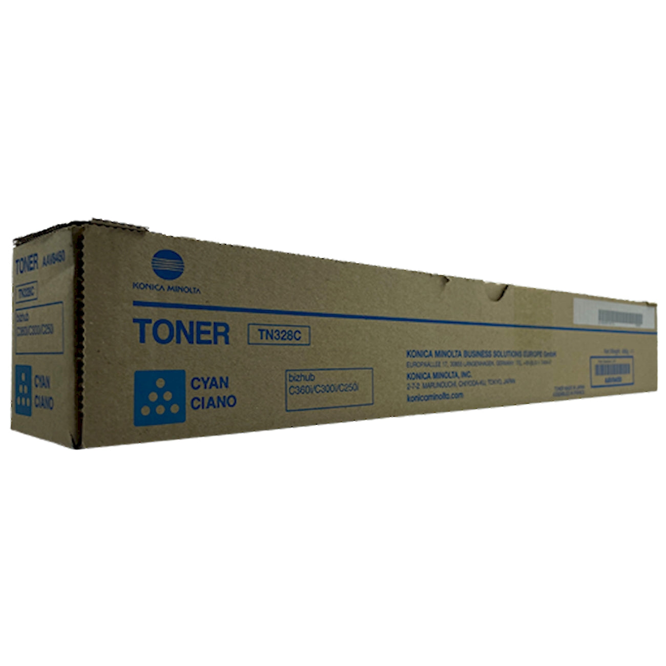 Toner Konica Minolta AAV8450 TN328C  - Originale - Ciano da 28.000 pagine per Konica Minolta bizhub C250i, C300i, C360i