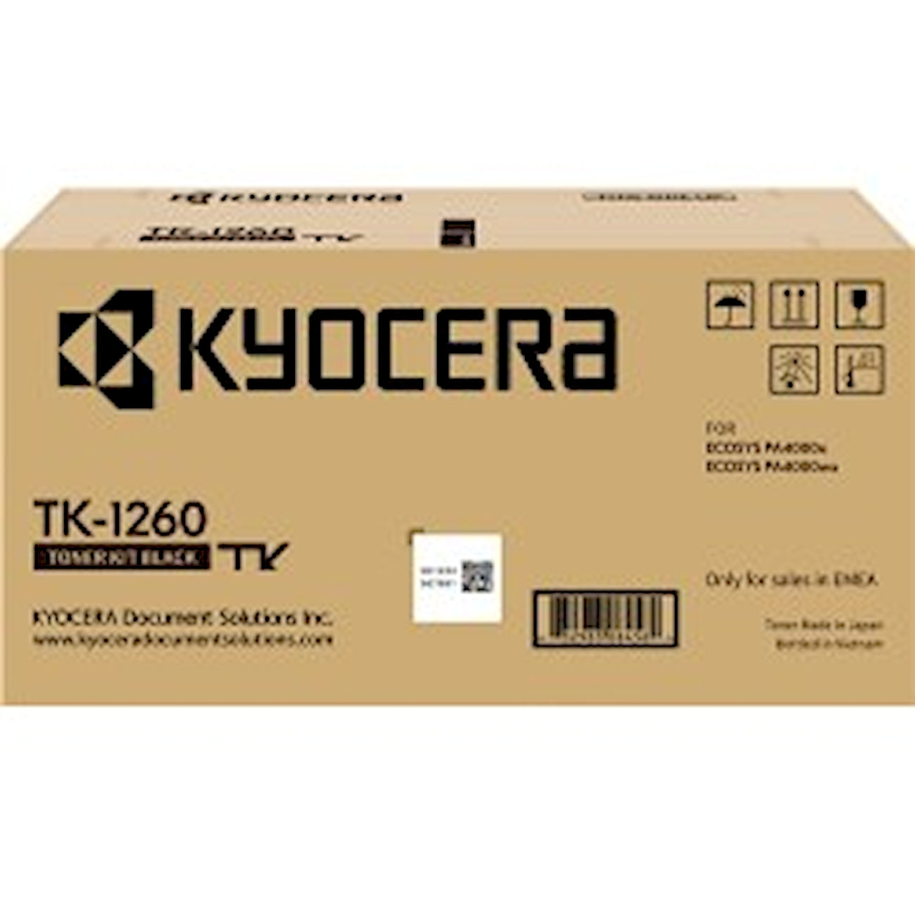 Toner Kyocera TK-1260 1T0C150NL0  - Originale - Nero da 10.000 pagine per ECOSYS M2040dn, M2540dn, M2540dne, M2540dnw, M2640idw