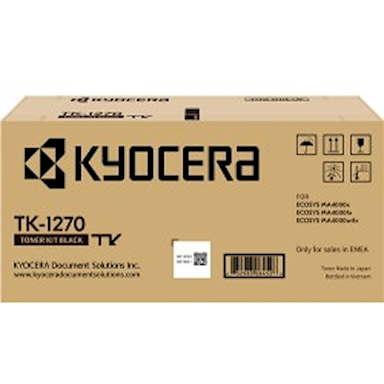Toner Kyocera TK-1270 1T0C140NL0  - Originale - Nero da 10.000 pagine per ECOSYS PA 4000 wx, PA 4000 wx Plus, PA 4000 x, PA 4000 x Plus
