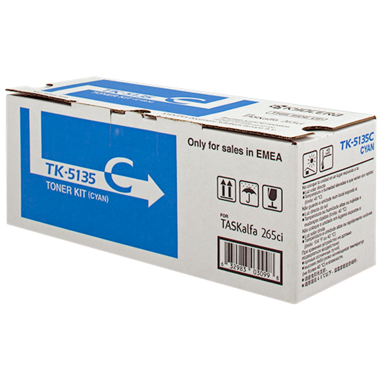 Toner Kyocera TK-5135C 1T02PACNL0  - Originale - Ciano da 5.000 pagine per FS-6025 MFP, FS-6025 MFP B, FS-6030 MFP, FS-6525 MFP, FS-6530 MFP