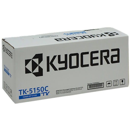 Toner Kyocera TK-5150C 1T02NSCNL0  - Originale - Ciano da 10.000 pagine per ECOSYS M6030cdn, M6530cdn, P6130cdn