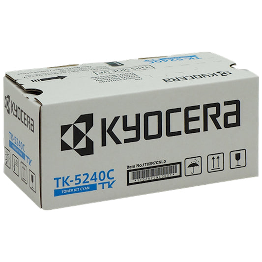 Toner Kyocera TK-5240C 1T02R7CNL0  - Originale - Ciano da 3.000 pagine per ECOSYS M5521cdn, M5521cdw, P5021, P5021cdn, P5021cdw