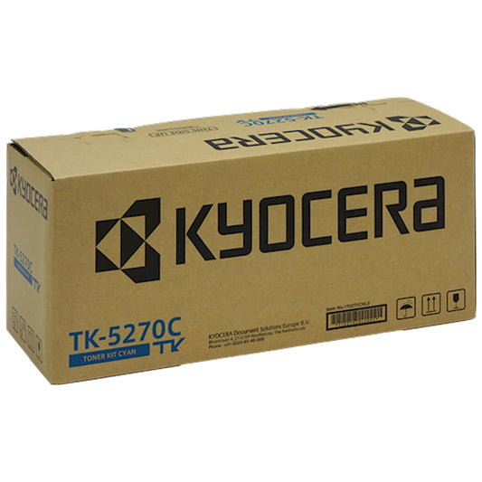 Toner Kyocera TK-5270C 1T02TVCNL0  - Originale - Ciano da 6.000 pagine per ECOSYS M5526cdn, M5526cdw, P5026cdn, P5026cdw