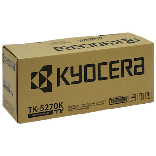 Toner Kyocera TK-5270K 1T02TV0NL0  - Originale - Nero da 8.000 pagine per ECOSYS M6230cidn, M6230cidnt, M6630cidn, P6230cdn