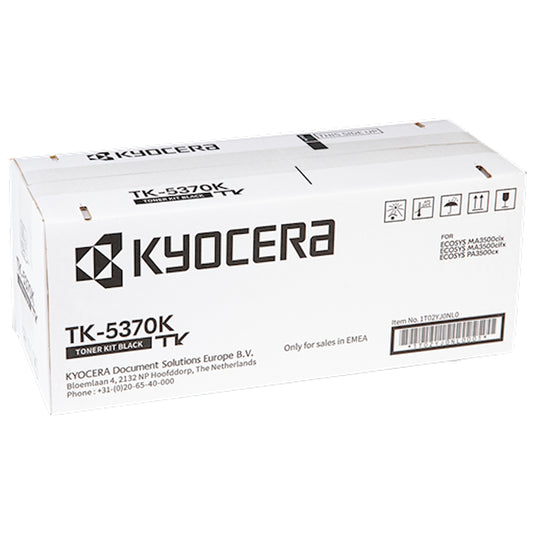 Toner Kyocera TK-5370K 1T02YJ0NL0  - Originale - Nero da 7.000 pagine per ECOSYS MA 3500cifx, MA 3500cifx Plus, MA 3500cix, MA 3500cix Plus, PA 3500cx, PA 3500cx Plus
