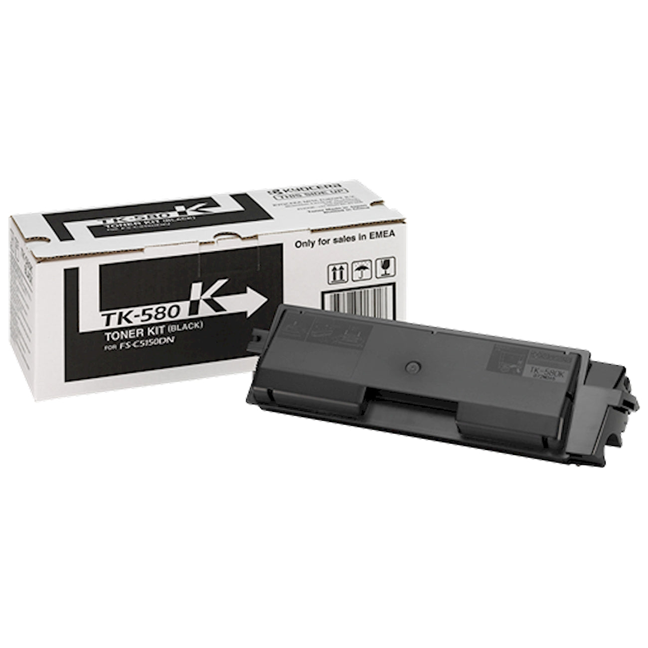 Toner Kyocera TK-580k 1T02KT0NL0  - Originale - Nero da 3.500 pagine per ECOSYS P6021CDN, FS C5150DN