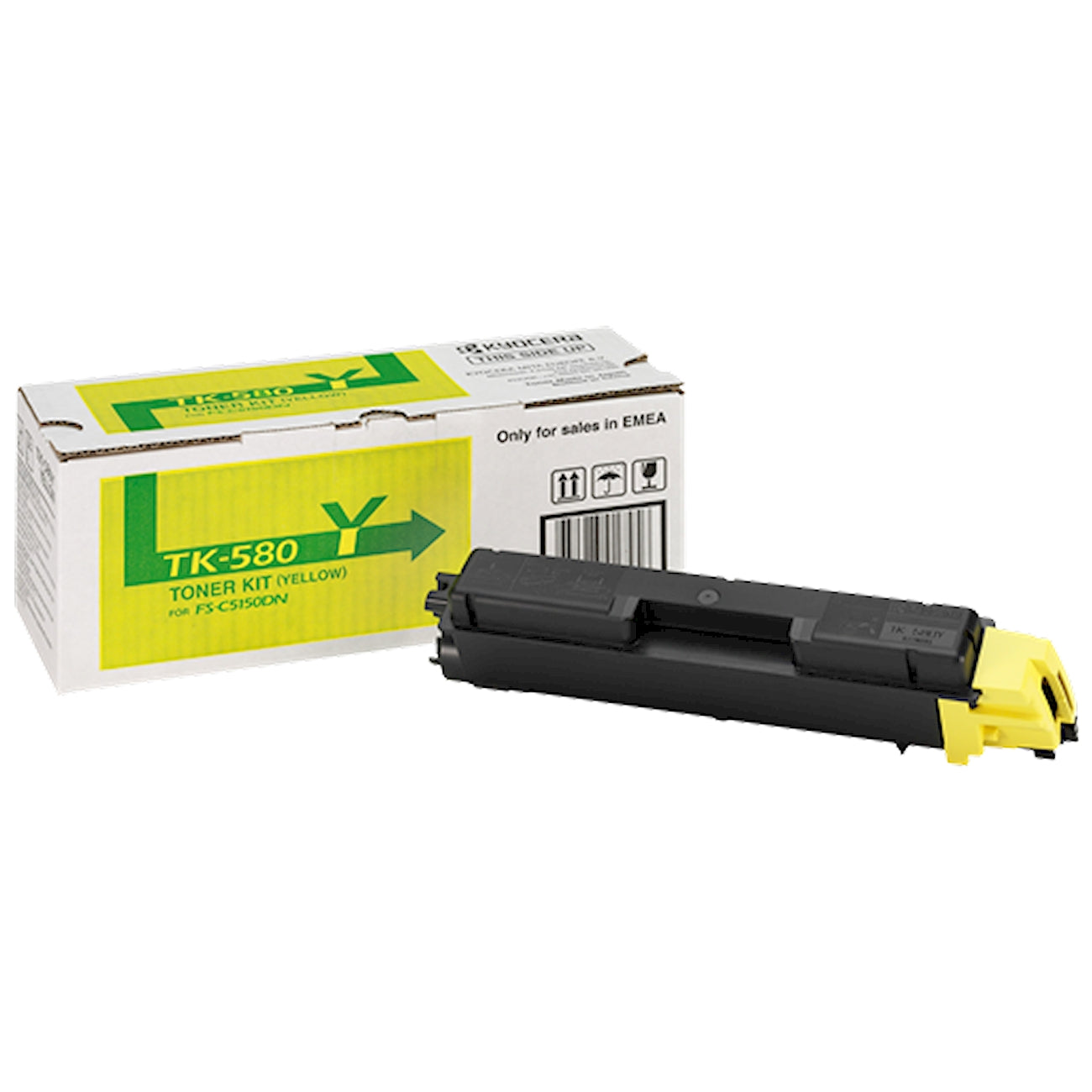Toner Kyocera TK-580y 1T02KTANL0  - Originale - Giallo da 2.800 pagine per ECOSYS P6021CDN, FS C5150DN