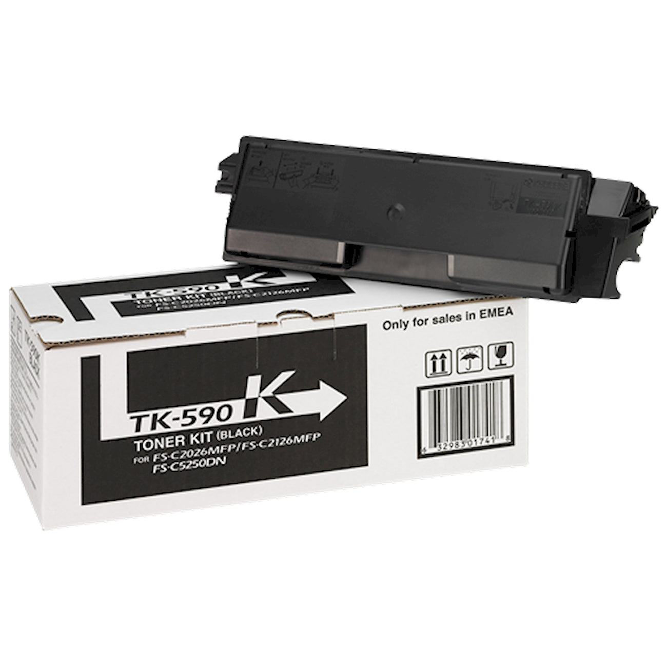 Toner Kyocera TK-590k 1T02KV0NL0  - Originale - Nero da 7.000 pagine per ECOSYS M6026cdn, M6026cidn, M6526cdn, M6526cidn, P6026cdn, FS-C2026 MFP, FS-C2026 MFP Plus, FS-C2026DN, FS-C2126 MFP, FS-C2126 MFP Plus, FS-C2526 MFP, FS-C2626 MFP, FS-C5250DN