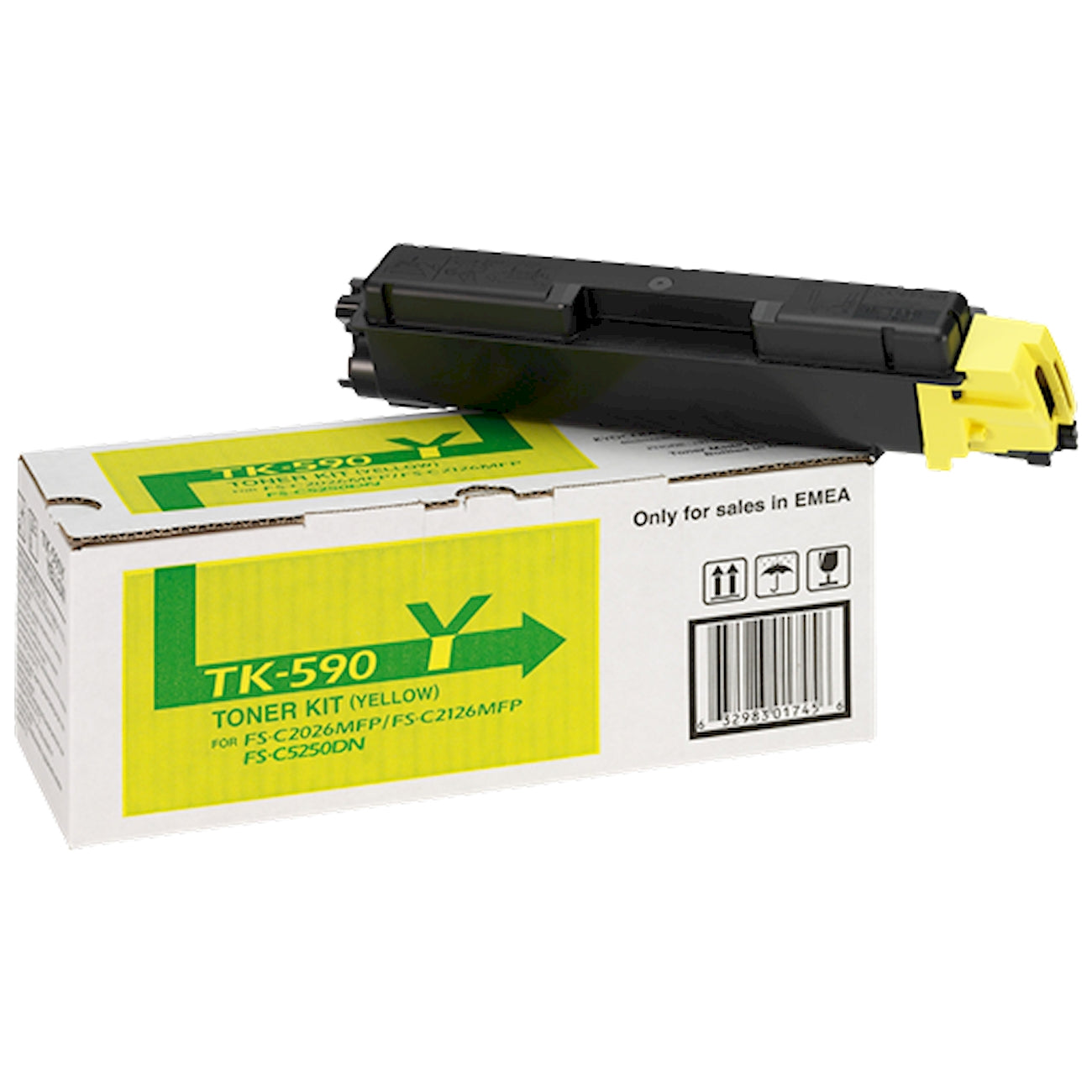 Toner Kyocera TK-590y 1T02KVANL0  - Originale - Giallo da 5.000 pagine per ECOSYS M6026cdn, M6026cidn, M6526cdn, M6526cidn, P6026cdn, FS-C2026 MFP, FS-C2026 MFP Plus, FS-C2026DN, FS-C2126 MFP, FS-C2126 MFP Plus, FS-C2526 MFP, FS-C2626 MFP, FS-C5250DN