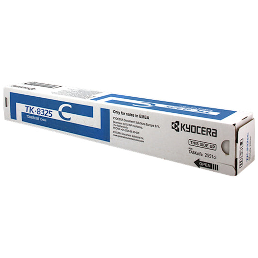 Toner Kyocera TK-8325C 1T02NPCNL0  - Originale - Ciano da 12.000 pagine per TASKalfa 2050ci, 2550ci