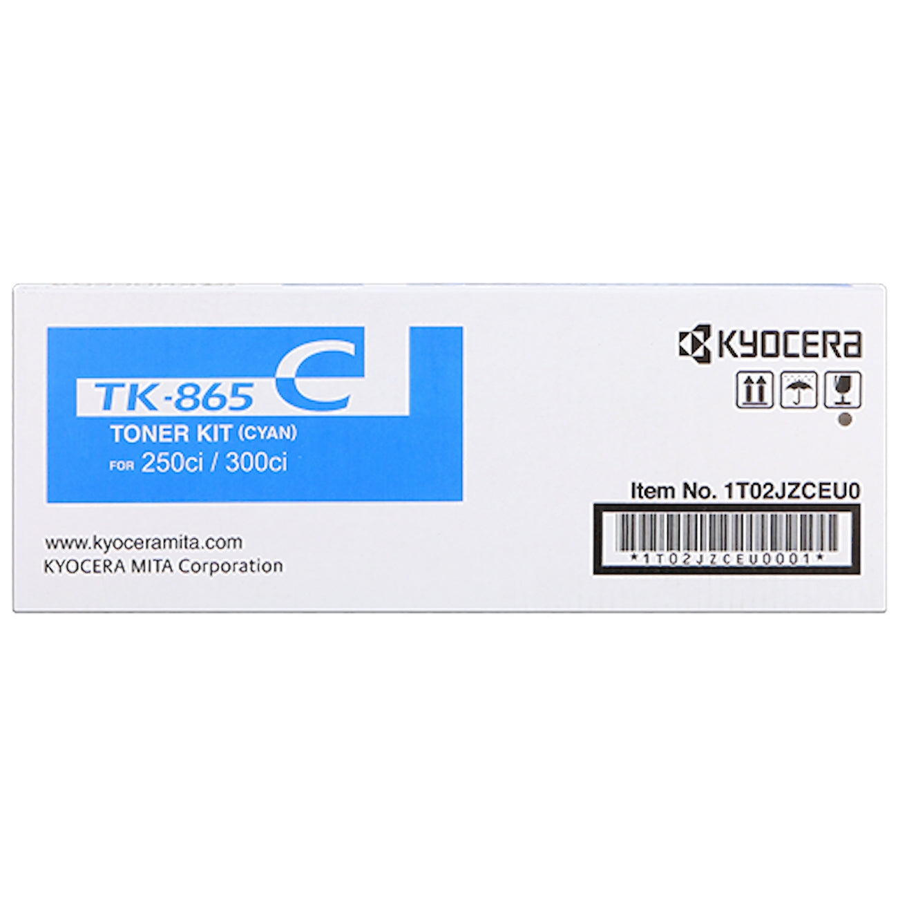 Toner Kyocera TK-865c 1T02JZCEU0  - Originale - Ciano da 12.000 pagine per FS C8600 Series, FS C8600DN, FS C8650DN, FS C8670DTN
