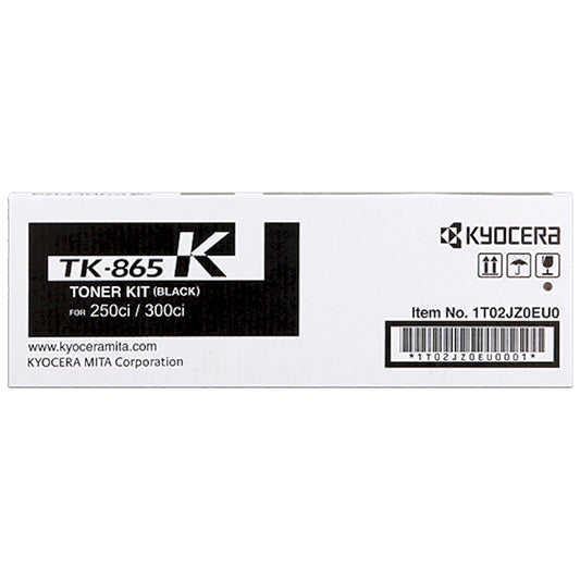 Toner Kyocera TK-865k 1T02JZ0EU0  - Originale - Nero da 20.000 pagine per TASKalfa 250ci, 300ci