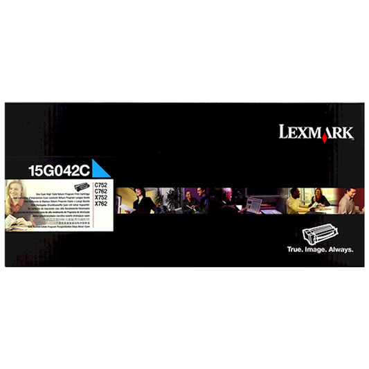 Toner Lexmark 15G042C   - Originale - Ciano da 15.000 pagine per C752, C752dn, C752dtn, C752fn, C752n, C762, C762dn, C762dtn, C762n, X752e, X762e