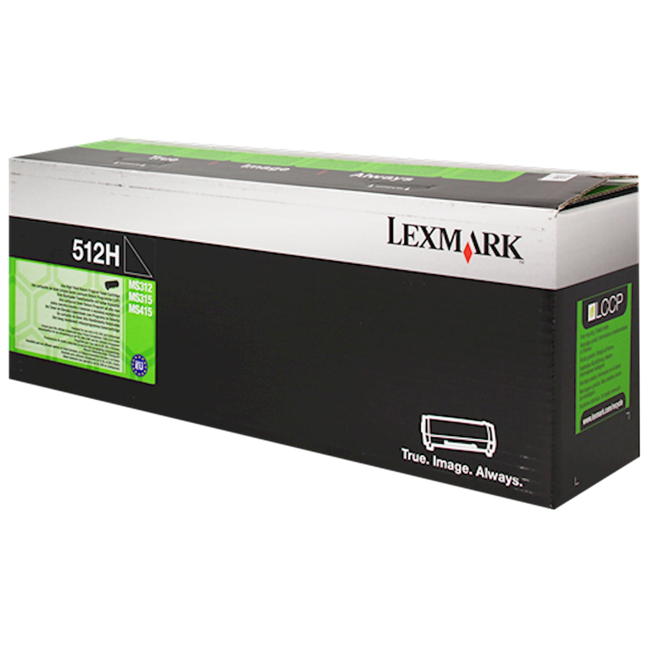 Toner Lexmark 512H 51F2H00  - Originale - Nero da 5.000 pagine per MS310d, MS310dn, MS312dn, MS315dn, MS410d, MS410dn, MS415dn, MS510dn, MS610de, d-Copia 3500P, 4000P, 4700P