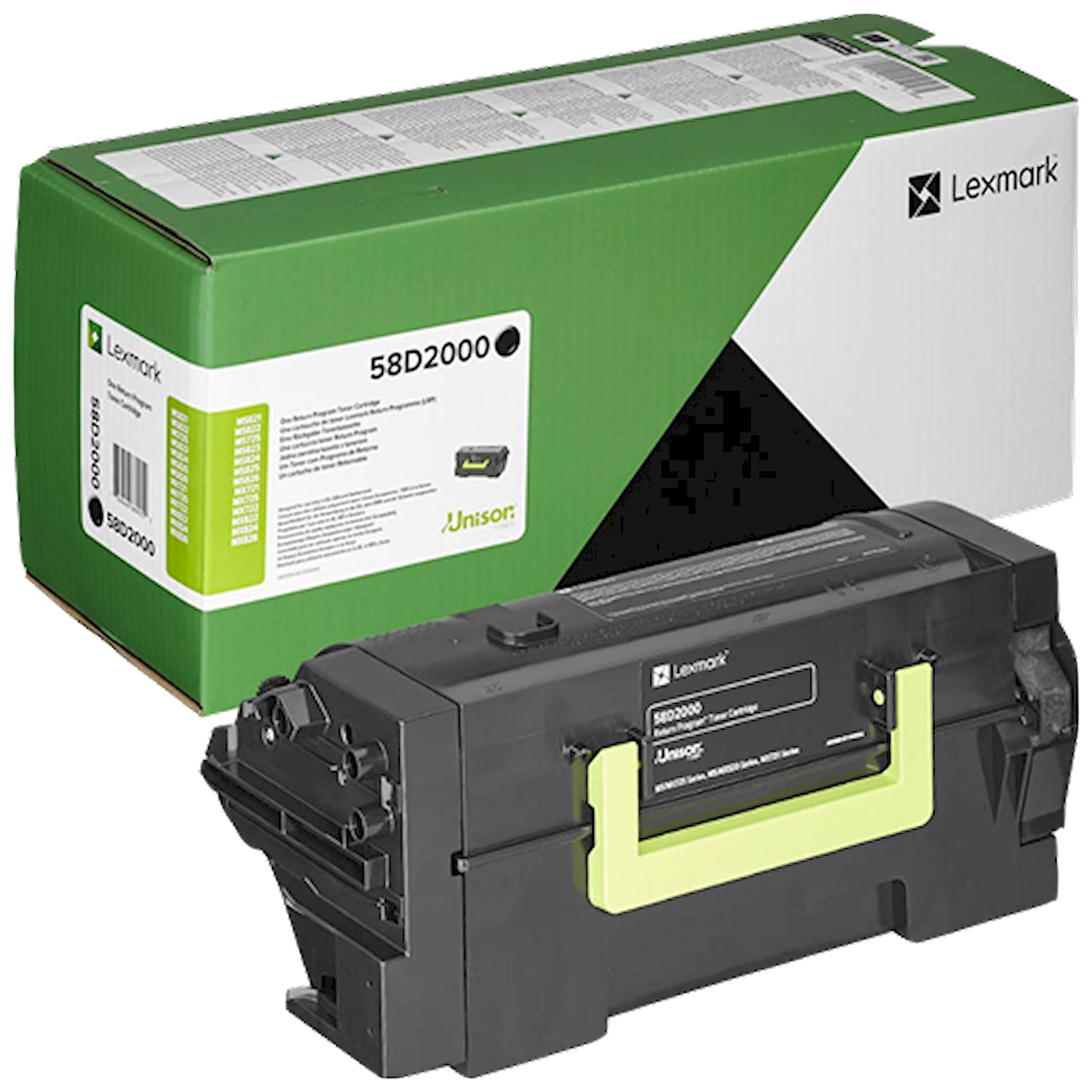 Toner Lexmark 58D2000   - Originale - Nero da 7.500 pagine per MS725dvn, MS821dn, MS821n, MS822de, MS823dn, MS823n, MS825dn, MS826de, MX721ade, MX721adhe, MX722ade, MX722adhe, MX822ade, MX822adxe, MX826ade, MX826adxe